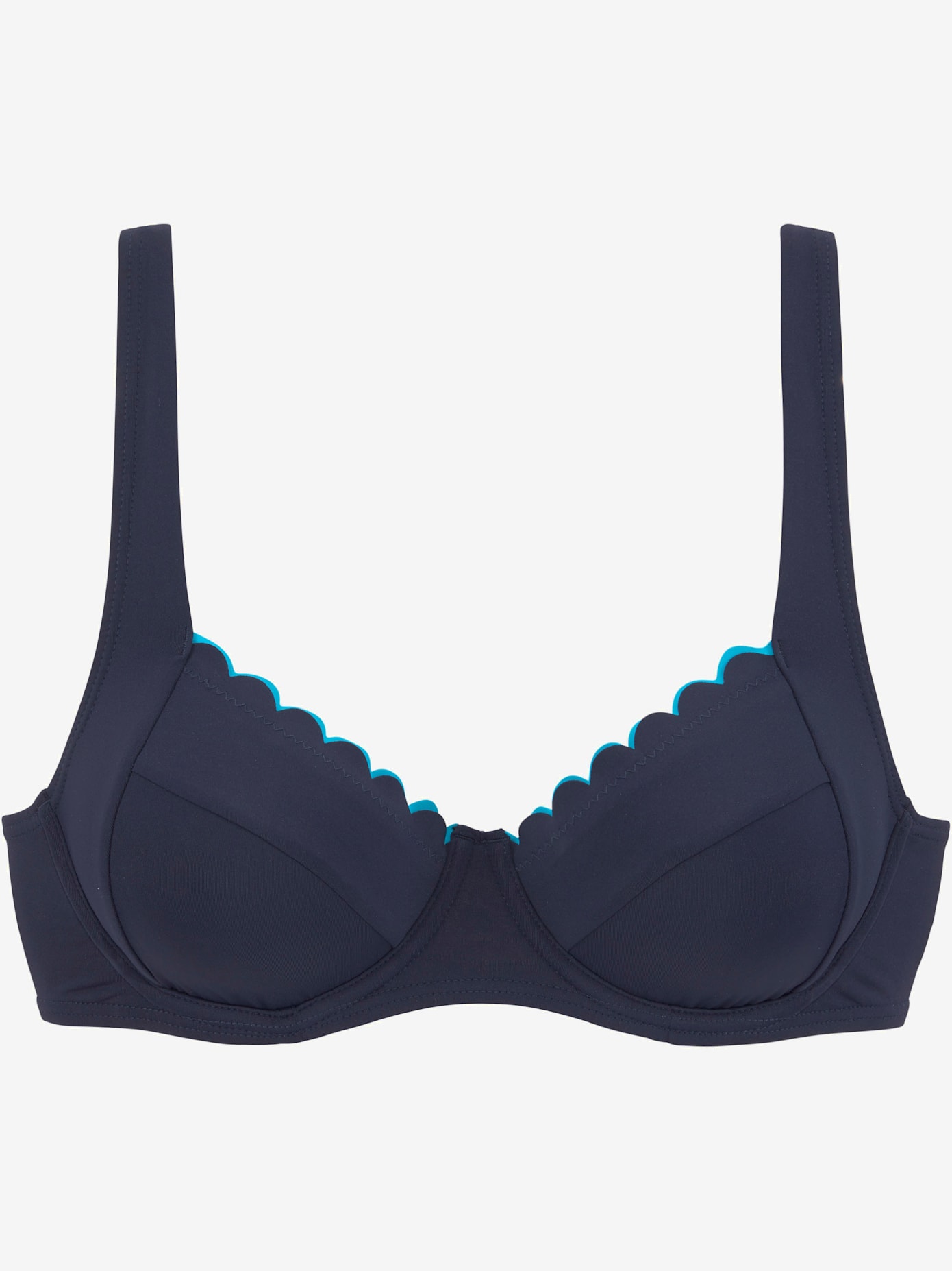 Haut de maillot de bain à armatures bordure cocotte tendance