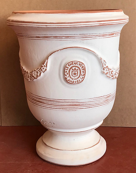 Vase Anduze Céruse H.60 cm