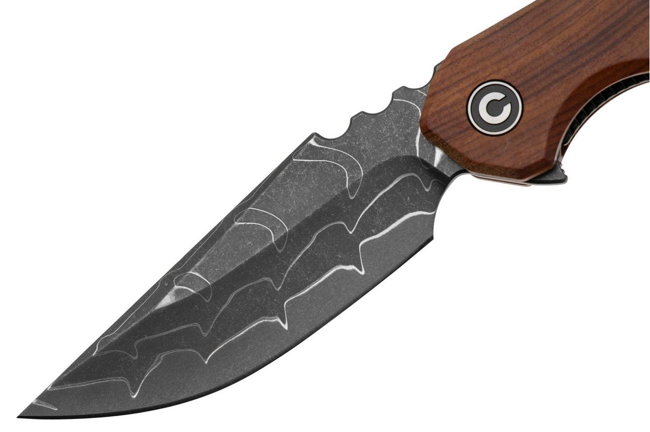 Civivi Bluetick C23050-DS1 Damascus, Cuibourtia Wood, Nested Liner Lock, zakmes