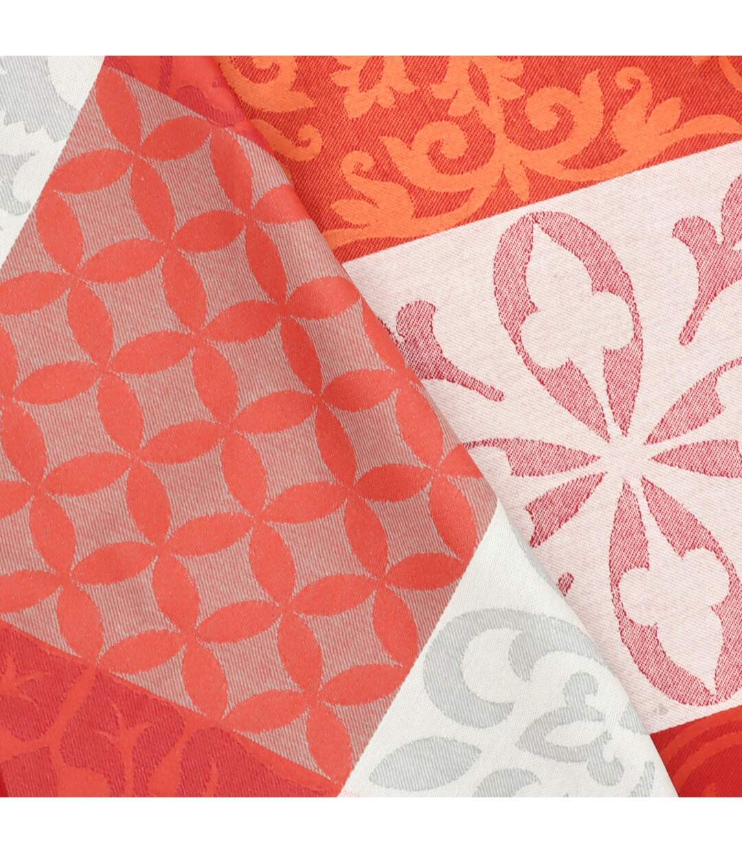 nappe rectangle 170x350 cm jacquard CARCES rouge