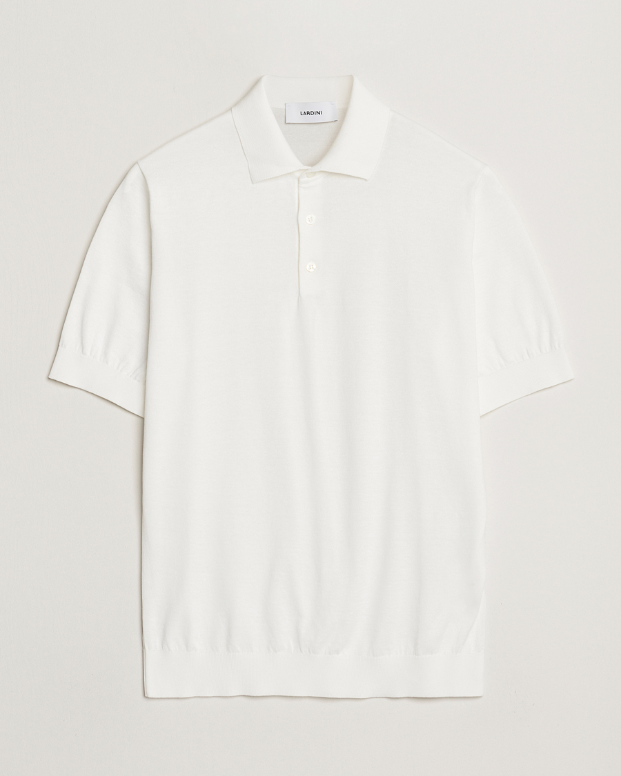 Lardini Knitted Cotton Polo White