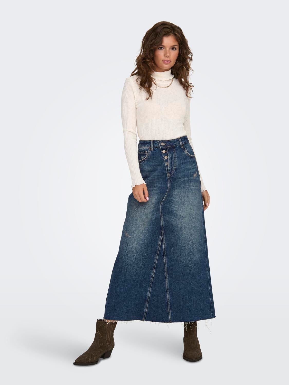 ONLHOWARD Jeansrock Dark Blue Denim
