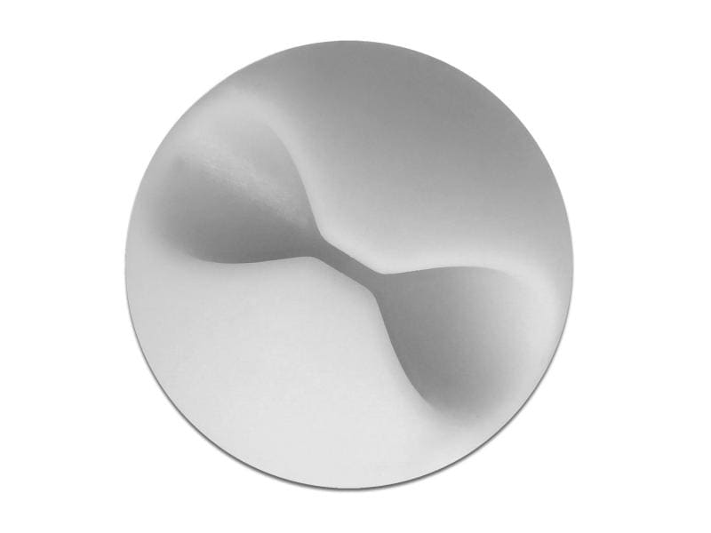 Delock Kabelhalter 6.5 mm 2x3 Stück, grau&weiss Delock Kabelhalter Set 6 Stück