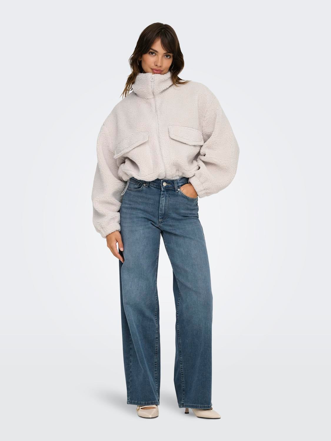 ONLSOL Teddyfell Jacke Pumice Stone