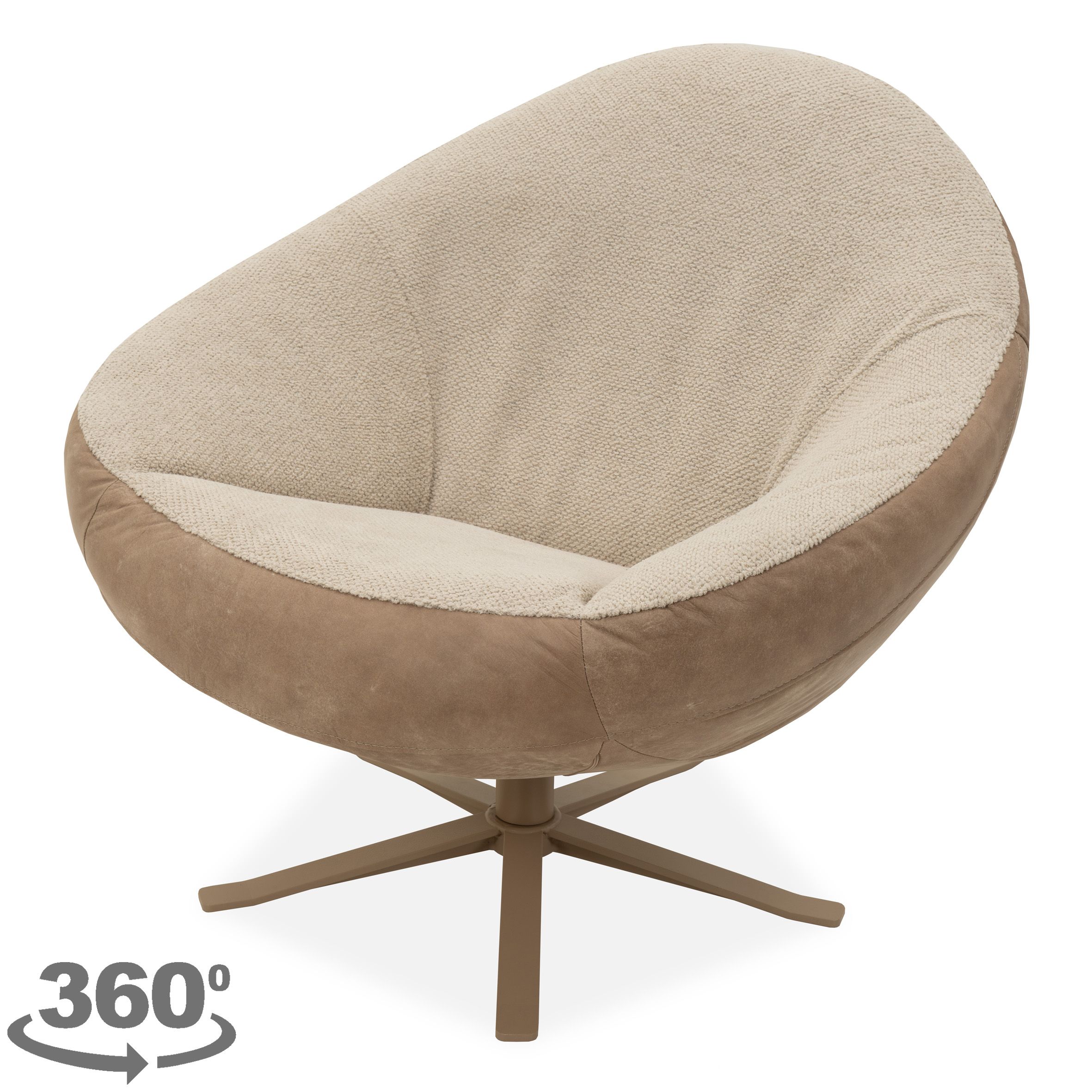 Draaifauteuil Bernice B90 x D85 x H79 cm