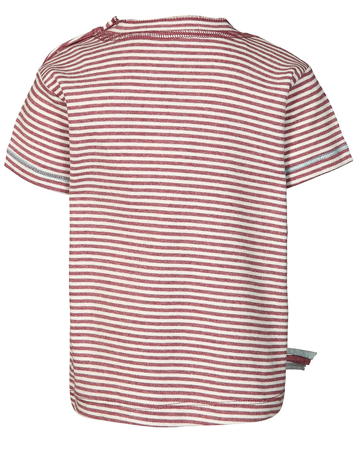 T-Shirt DAMLA gestreift in bordeaux melange