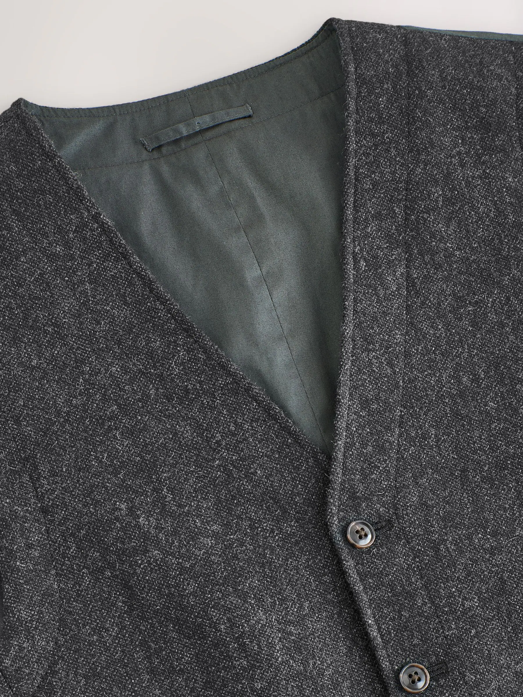 Antraciet - Kostuum van wolmix: gilet