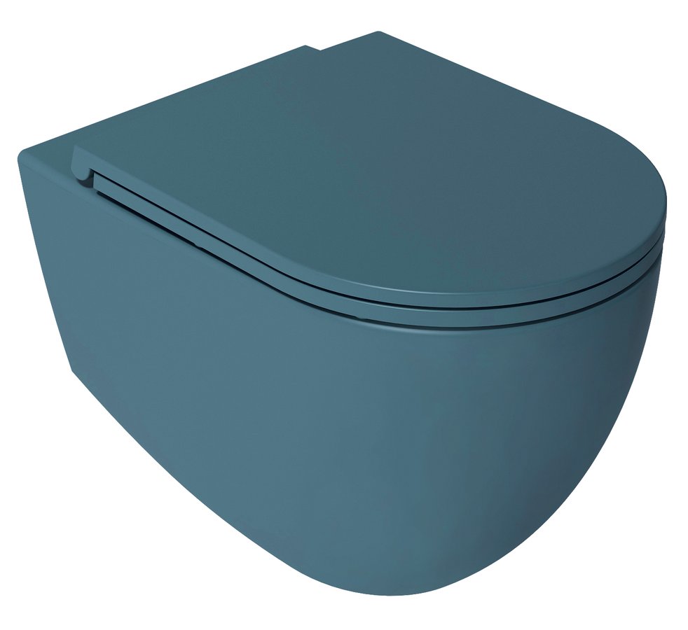 Isvea Infinity randloos toilet 53x36,5cm mat petrol