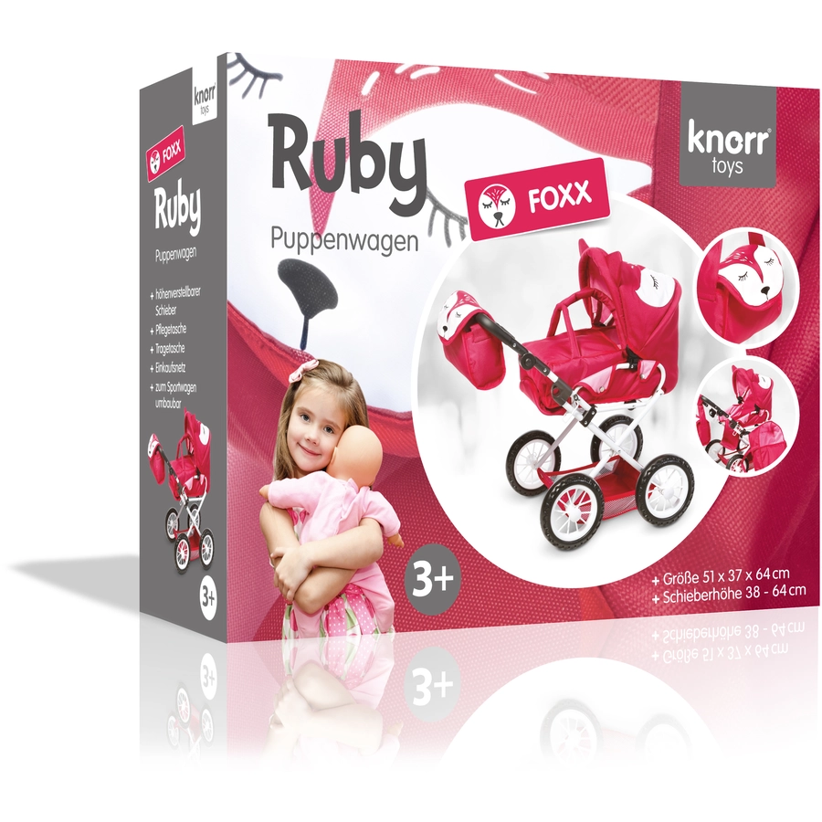 knorr toys® Puppenwagen Ruby - Foxx rot