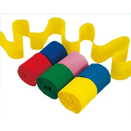 amscan 6 Kreppbänder sortiert Normalpapier 5 x 1000 cm
