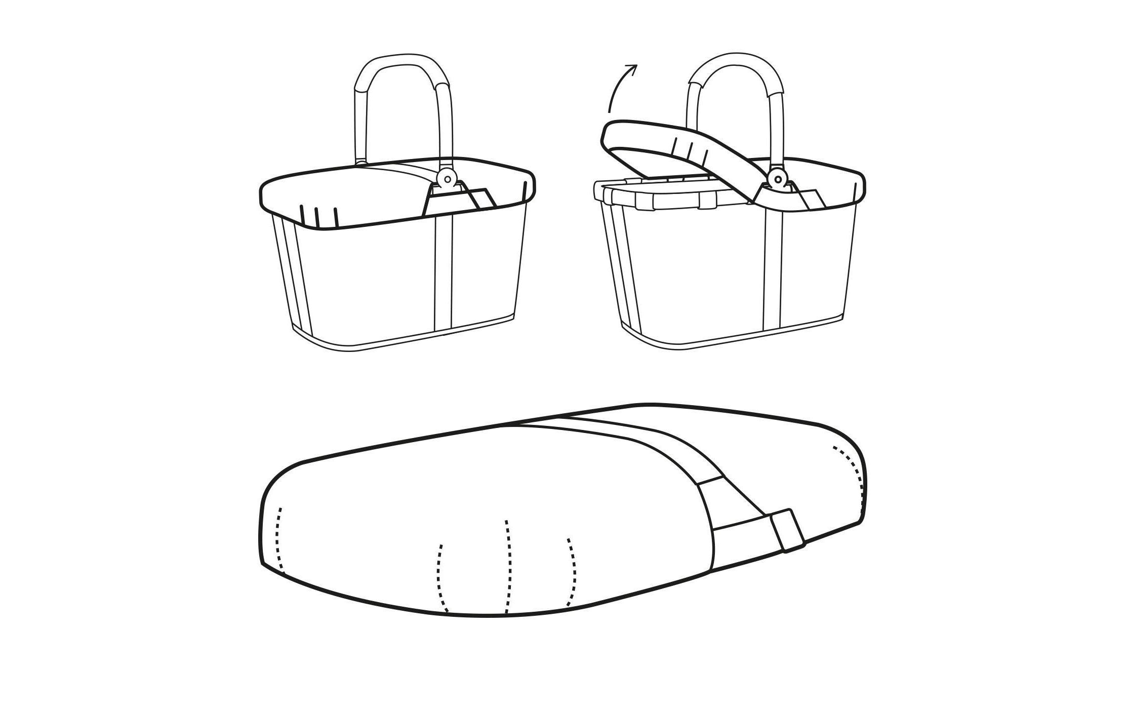 Abdeckung Carrybag Cover BlackAbdeckung für den Einkaufskorb