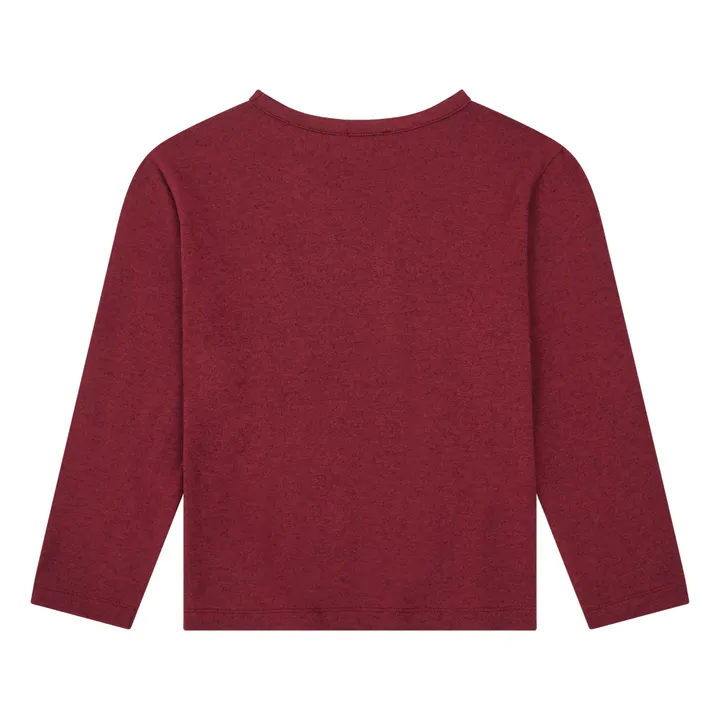SMALLABLE BASICS T-Shirt Fille Manches Longues Jersey Coton Bio | Bordeaux