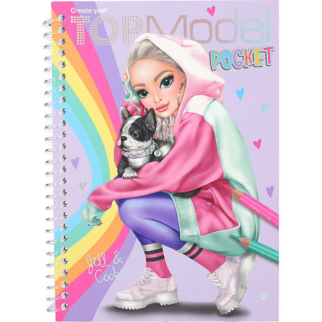 TOPModel Jill og Cookie lommemalebog