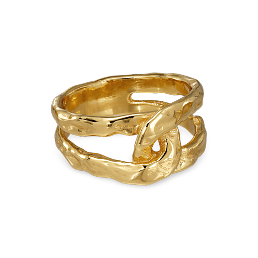 Jane Kønig Space Twist Ring, Gold Plated, 54