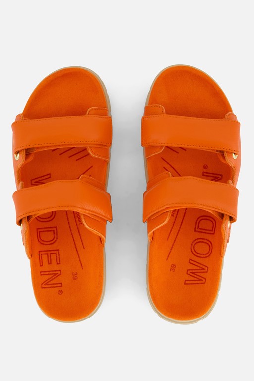 Woden Lisa Sandalen oranje Leer