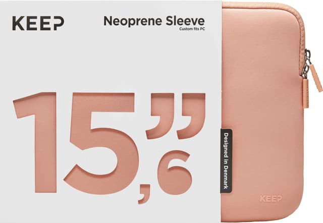 KEEP 15,6'' laptop-sleeve i neopren (coral pearl)