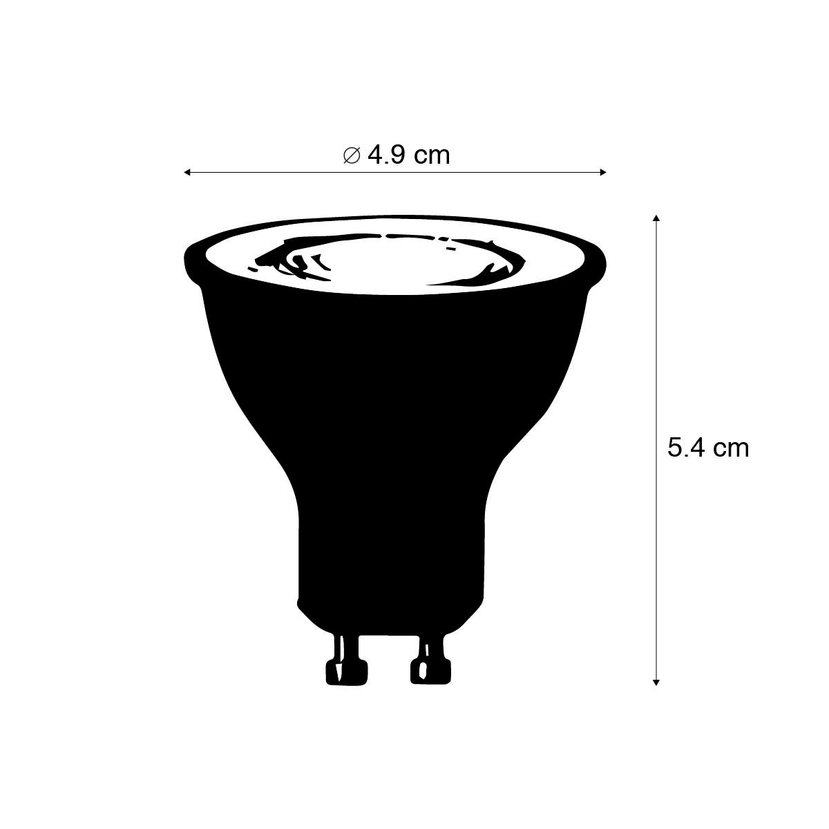 Smart GU10 RGBW LED lamp 5W 350 lm 2200-4000K