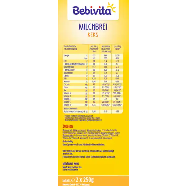 Milchbrei Keks ab 6. Monat