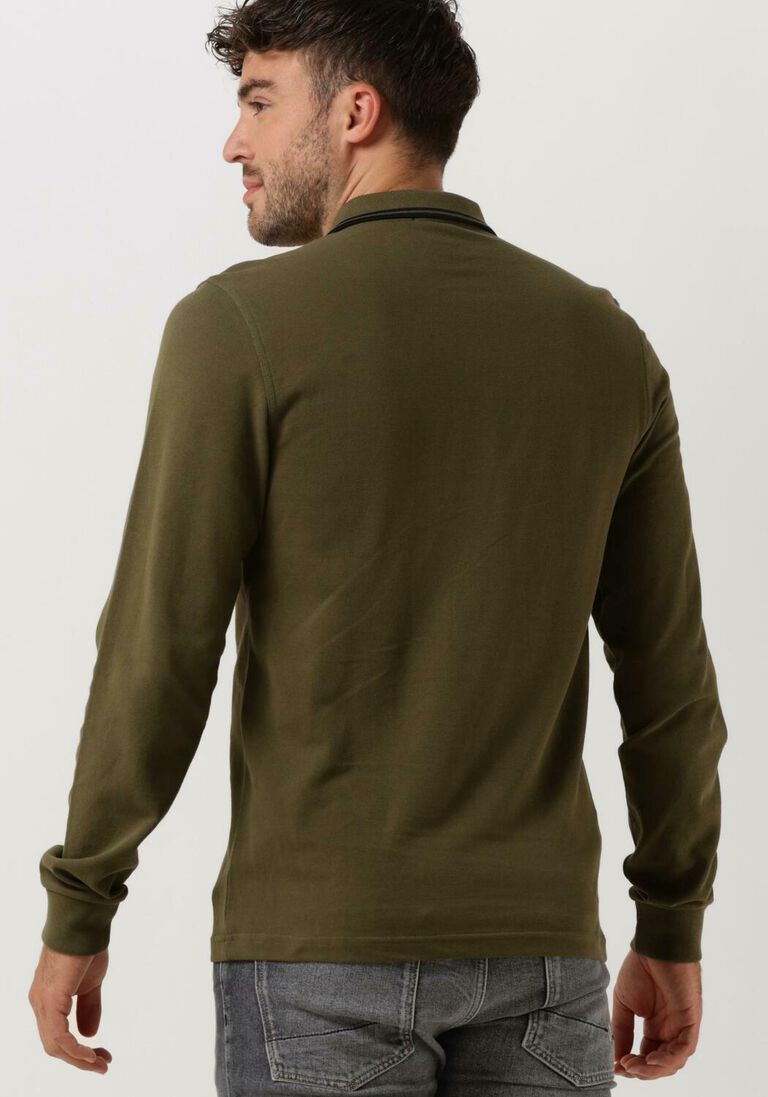 FRED PERRY groene fred perry polo ls twin tipped shirt