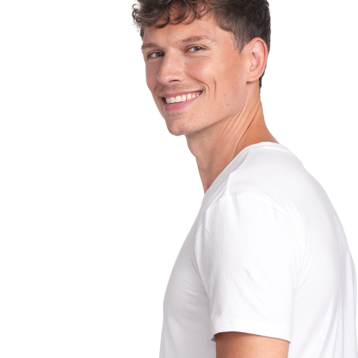 VanVaan 2 Herren T-Shirts mit V-Ausschnitt weiss