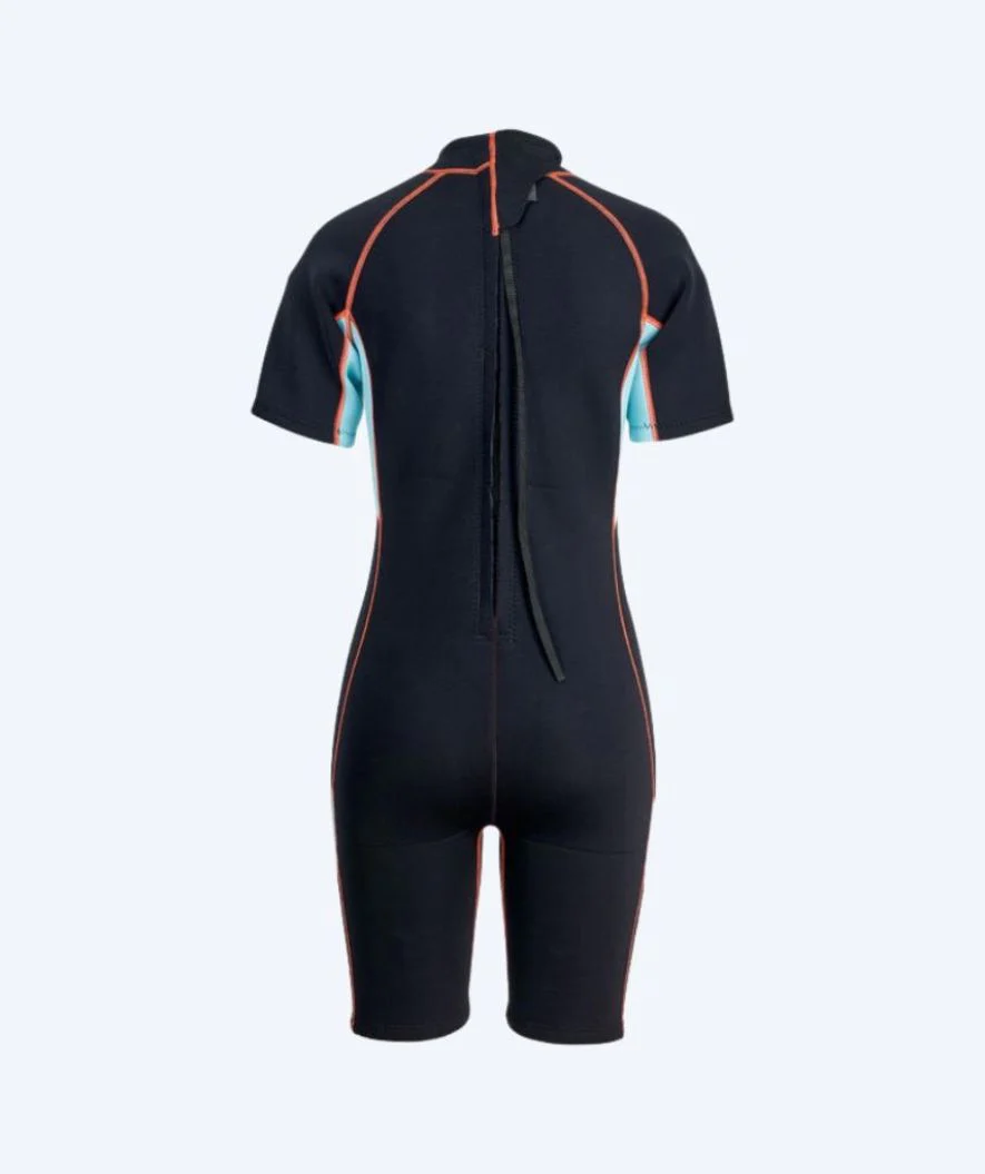 Beco neopren våddragt til damer - Neoprene Shorty - Sort/lyseblå
