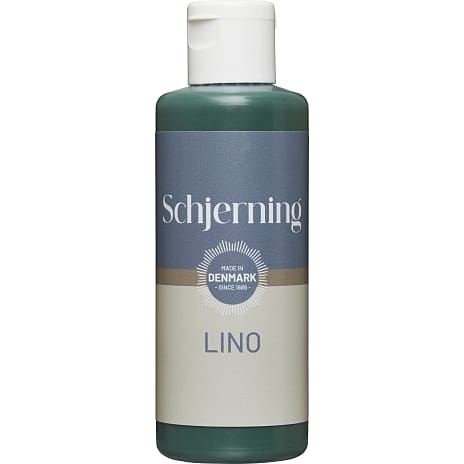 Schjerning trykfarve linoleum - mørkegrøn