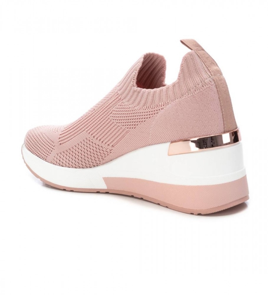 Tênis Xti 141115 Nude - Salto Anabela de 7cm -