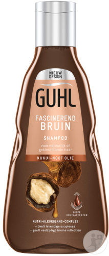 Guhl Brun Fascinant Shampoing Huile De Noix De Kukui Cheveux Bruns Flacon 250ml