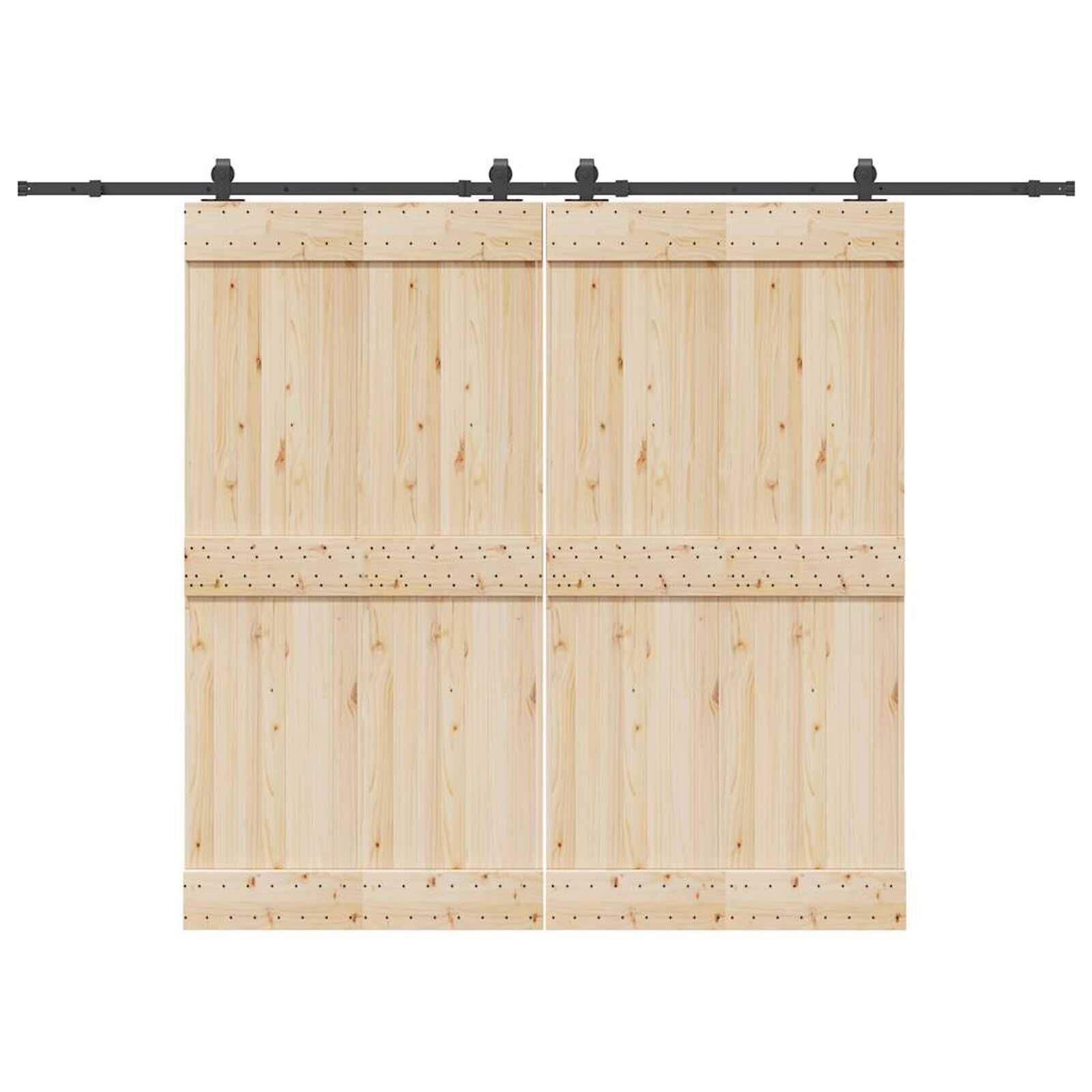 vidaXL Schuifdeurinstallatiesysteem, 305 cm, staal, zwart
