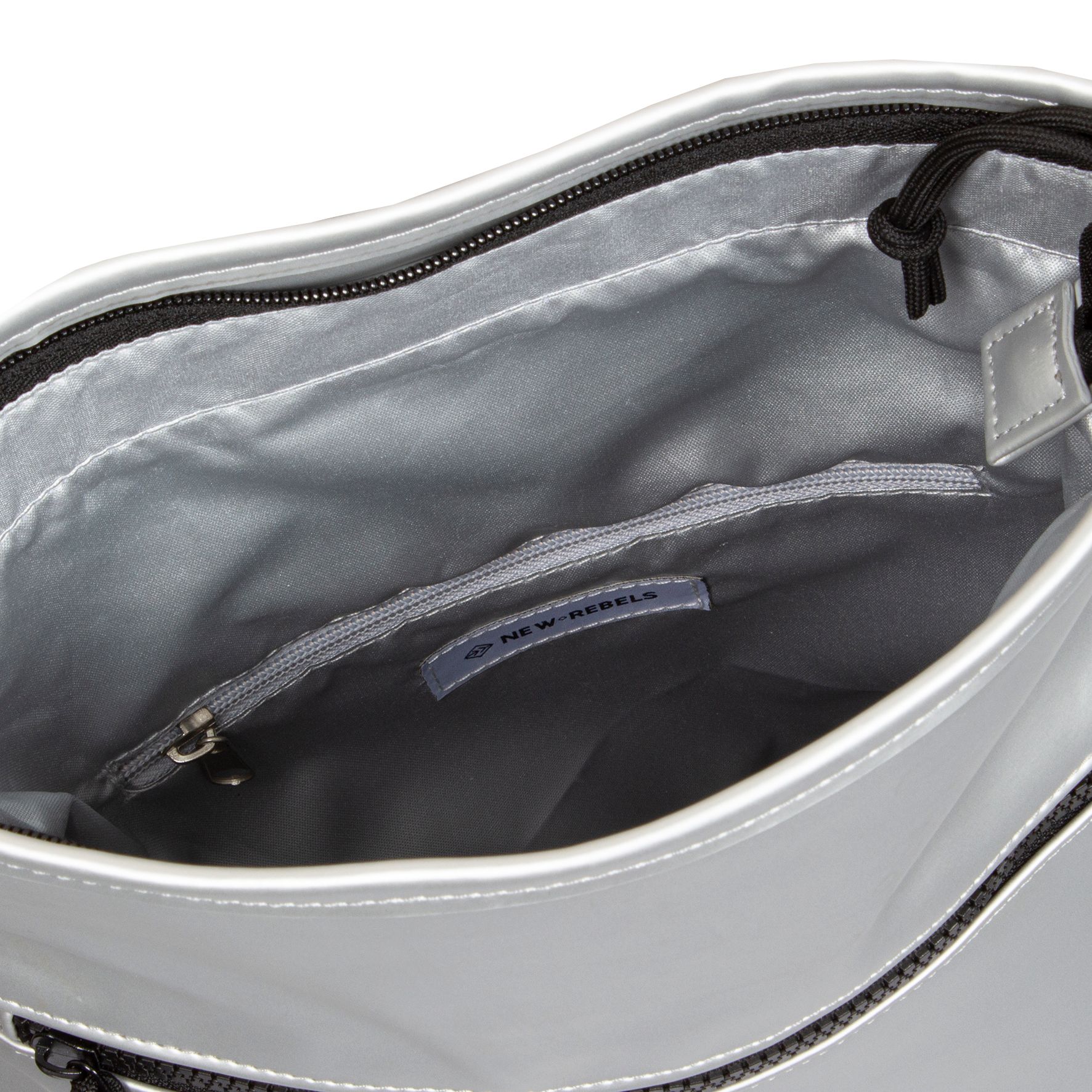 New Rebels Mart Los Angeles Rolltop Backpack Mini Metallic Silver