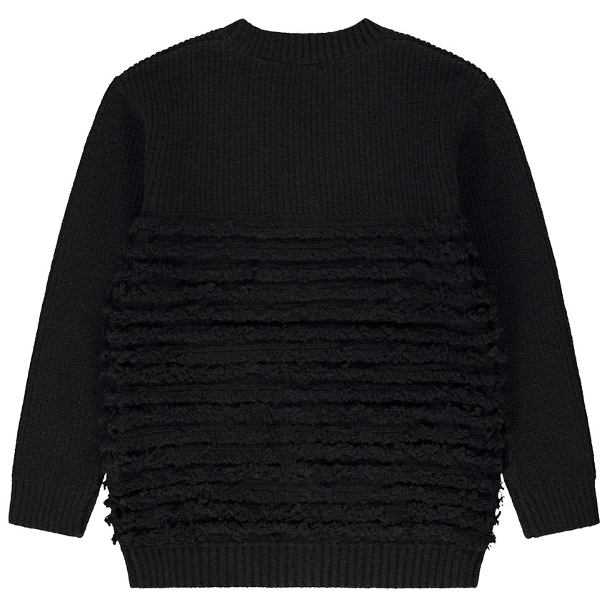 Gilet long en tricot franges pour fille