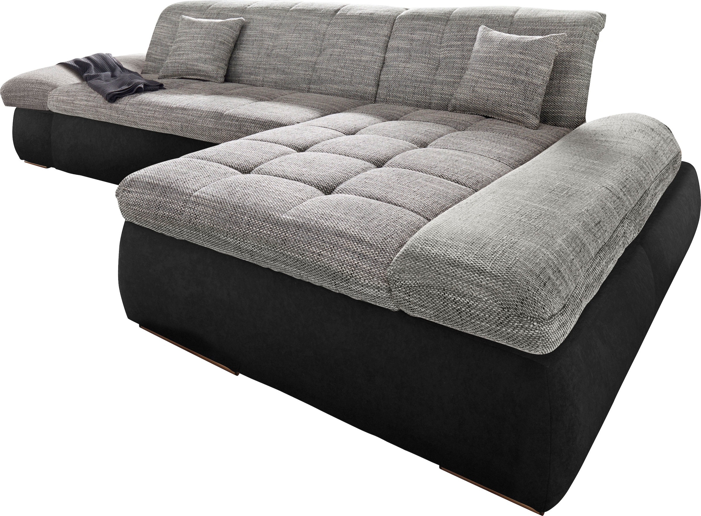 DOMO collection Ecksofa »PB Moric  wahlweise mit Bettfunktion + Armteilverstellung, L-Form« im XXL-Format, B/T/H:300/172/80 cm, feine Steppung