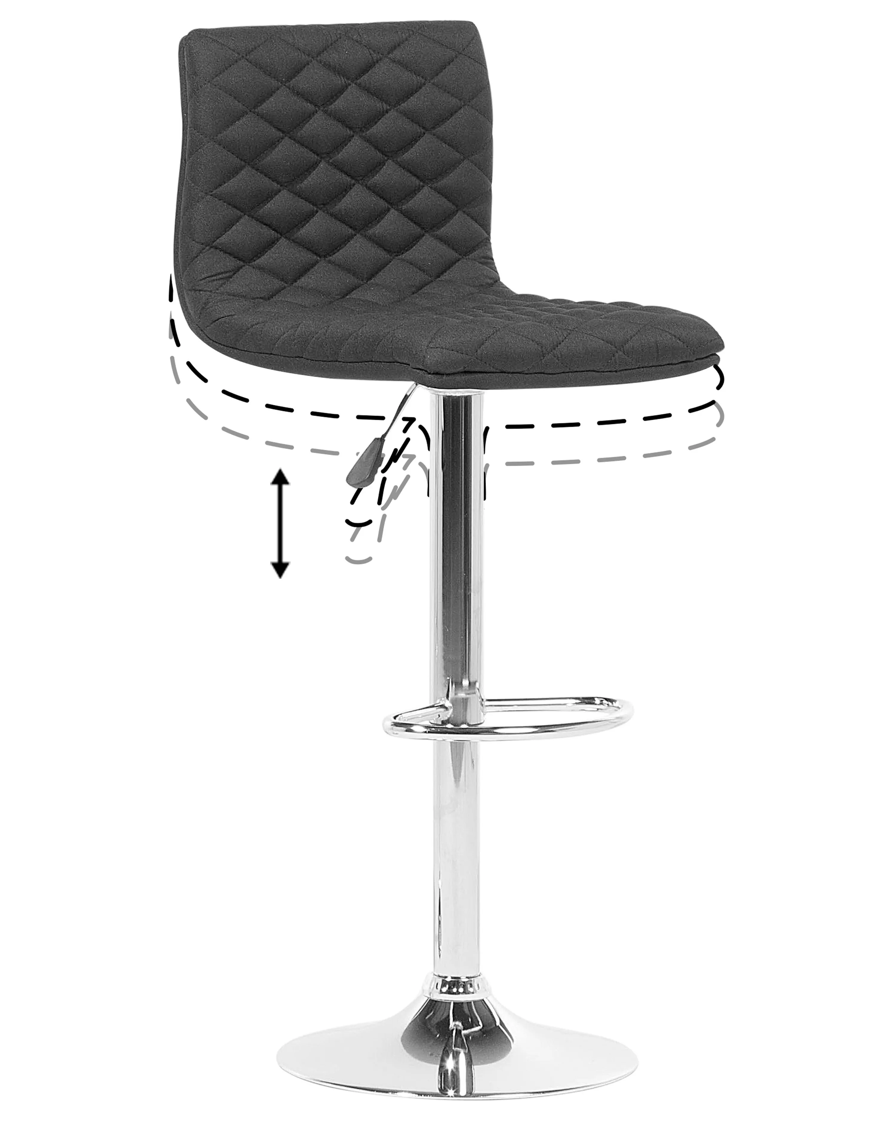 Set van 2 barstoelen ORLANDO draaibaar Zwart