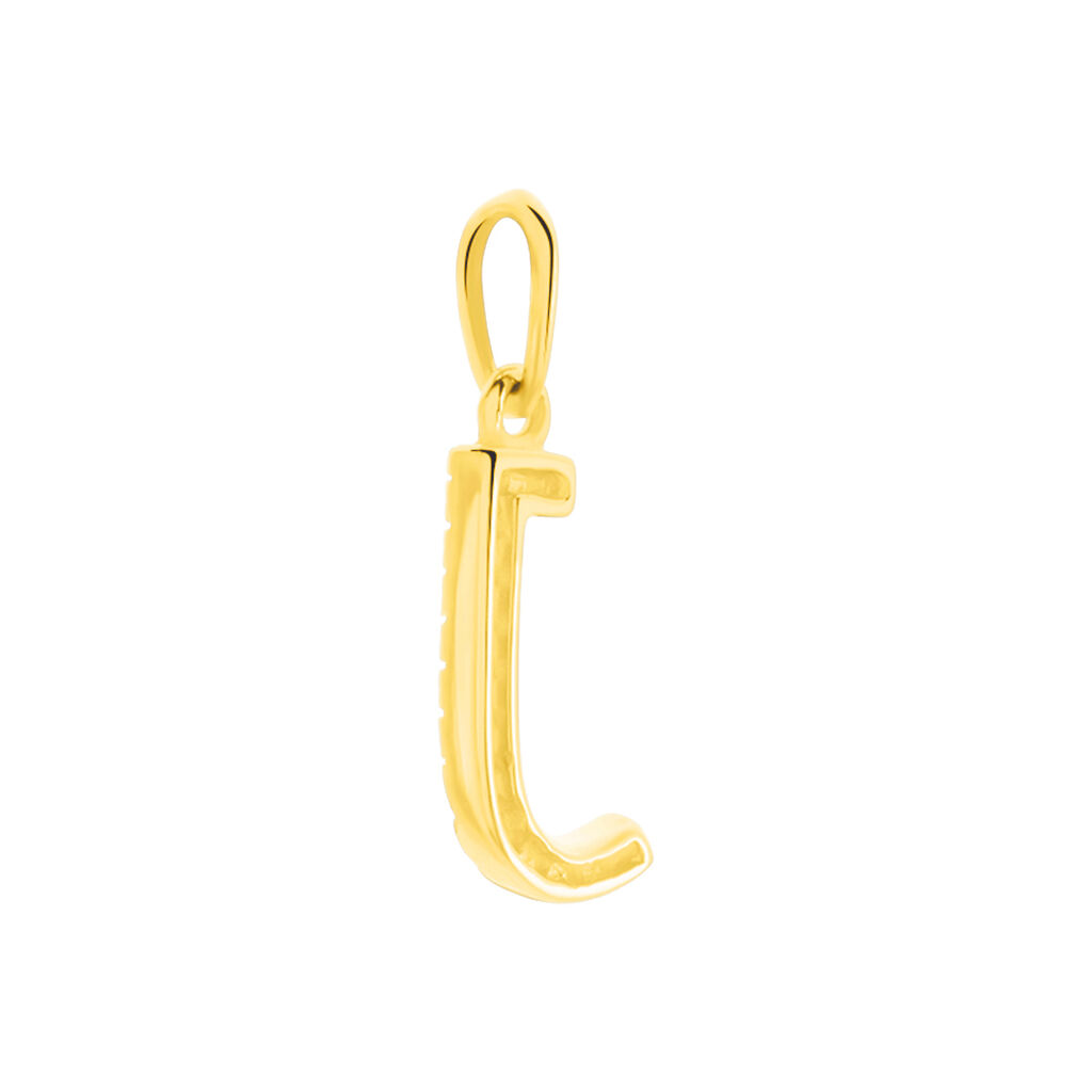 Pendentif Lettre J Or Jaune Oxyde