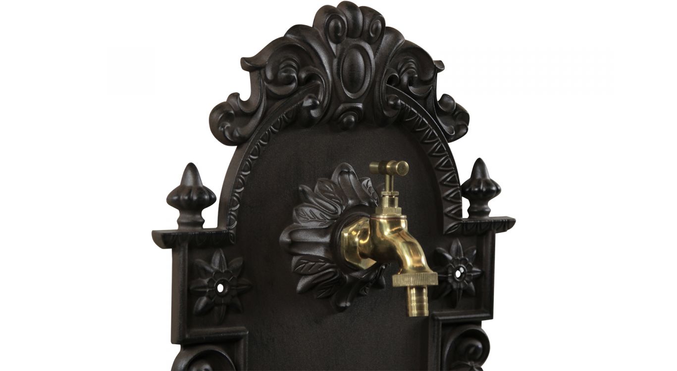 Fontaine de jardin aluminium marron 37x18.5x61.5cm