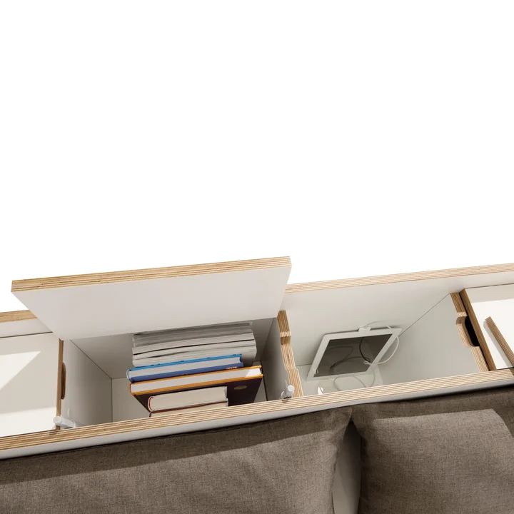 Müller Small Living - Nook Doppelbett 180x 200 cm, CPL weiss