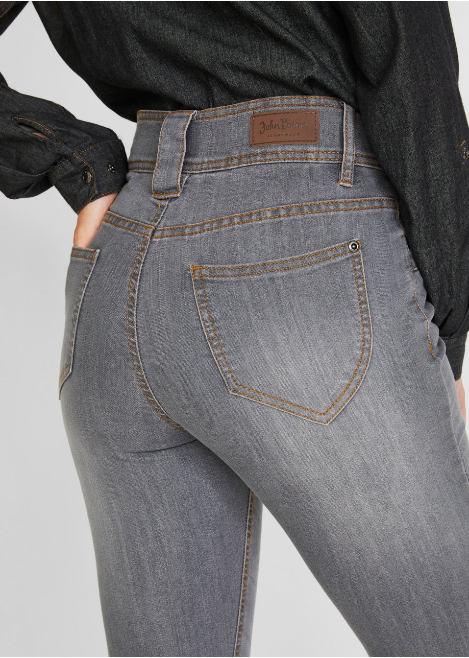 Jean confort extensible, taille haute, Slim