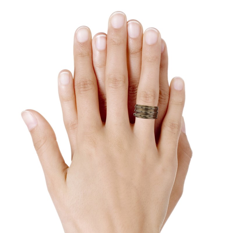 Bague Plaqué Or Semainier
