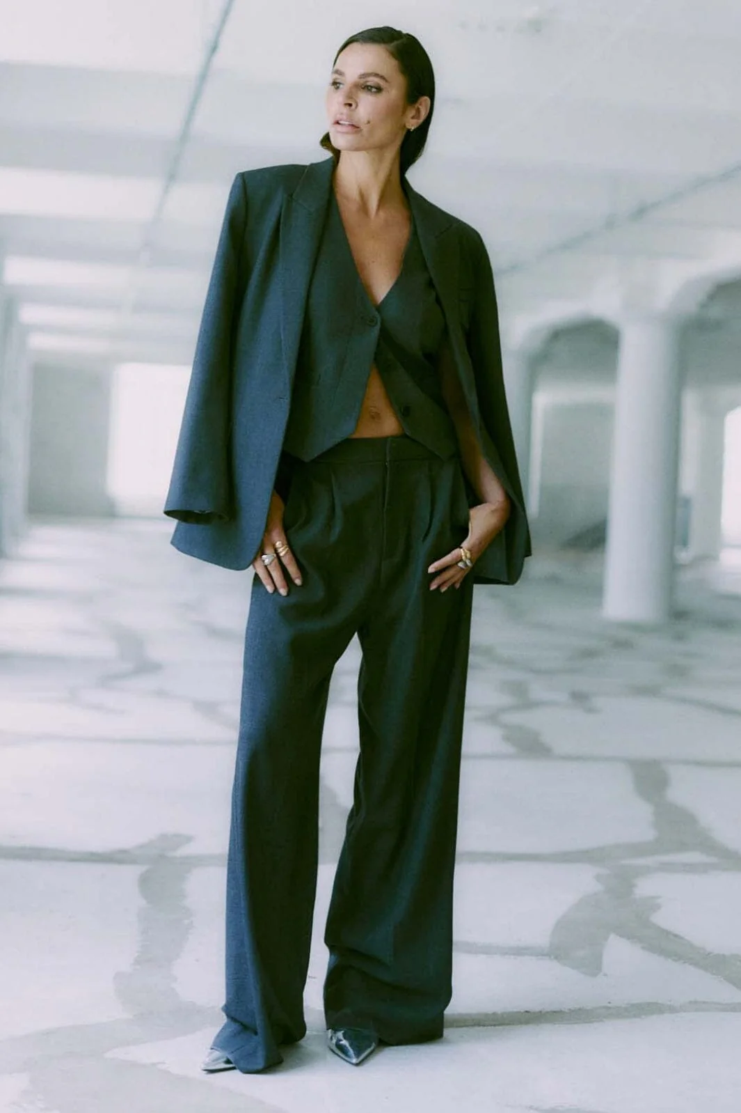 Copenhagen Muse Cmtailor-Pants 200619 med grey melange