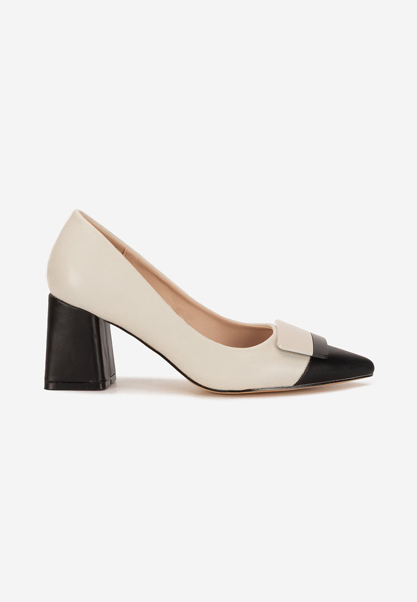 Chaussures à talon épais beige Seralina V2