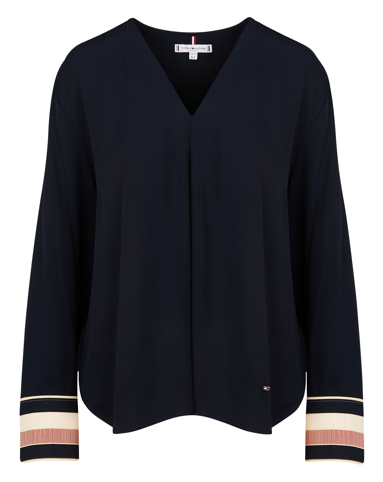 Blouse col V | Bleu