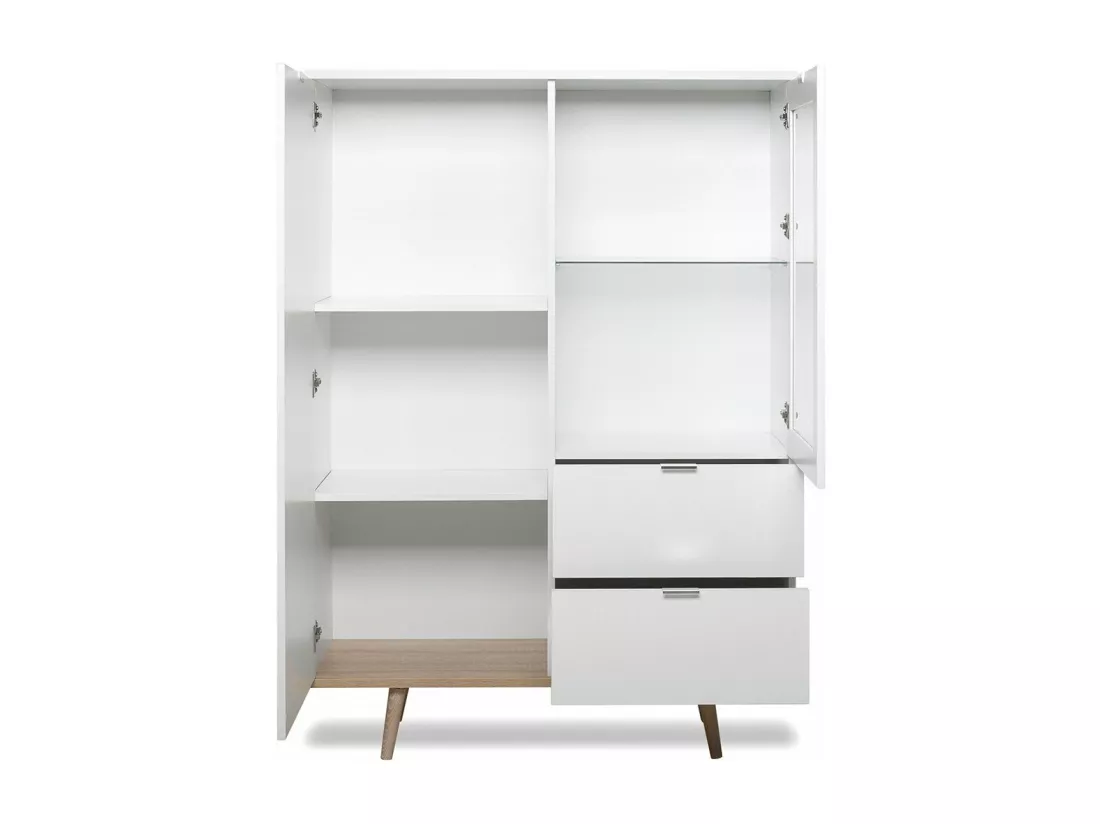 Vaisselier avec 2 Portes et 2 Tiroirs H140 cm - COPENHAGUE