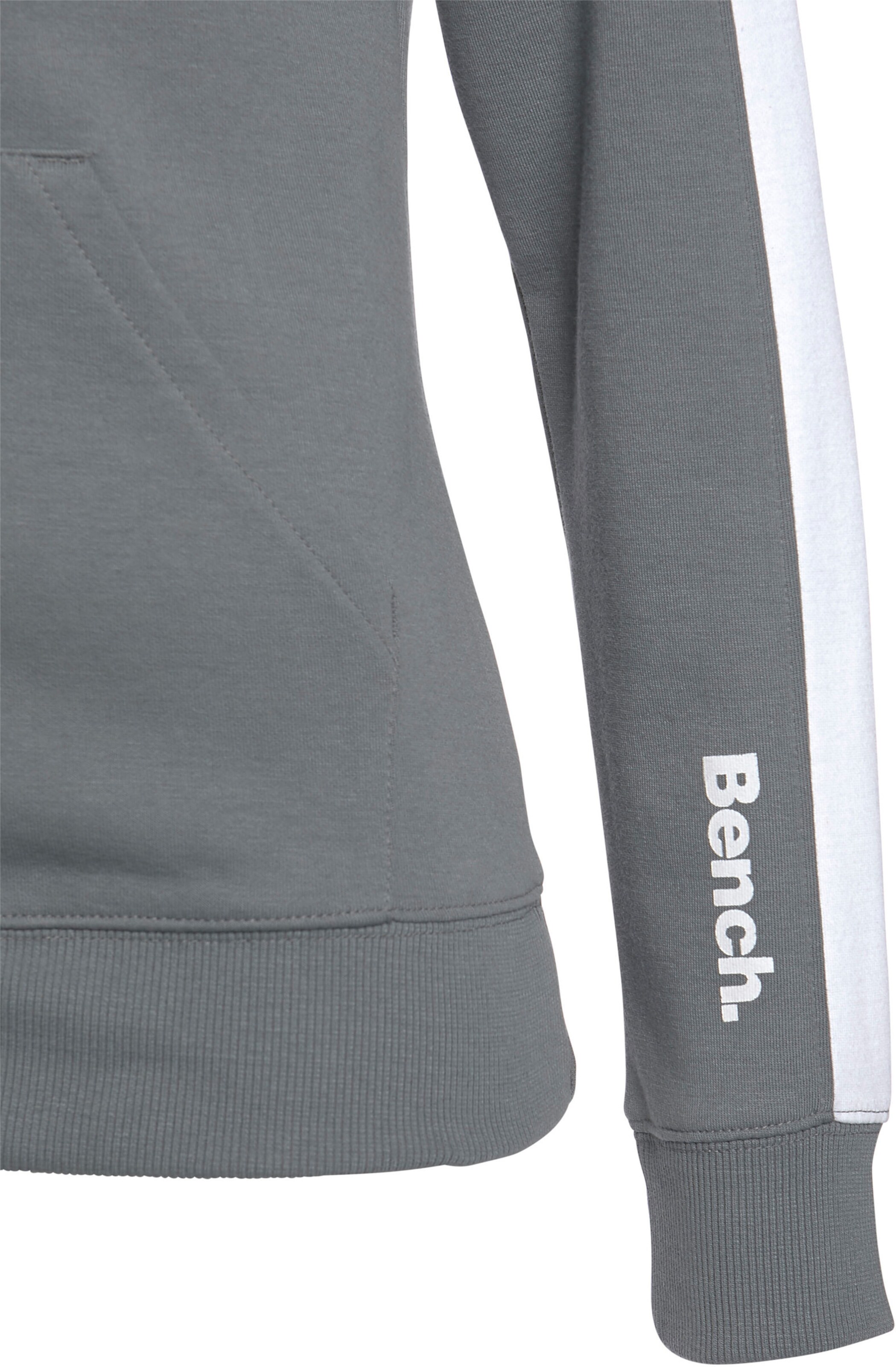 Sweatjacke in stone-weiß
