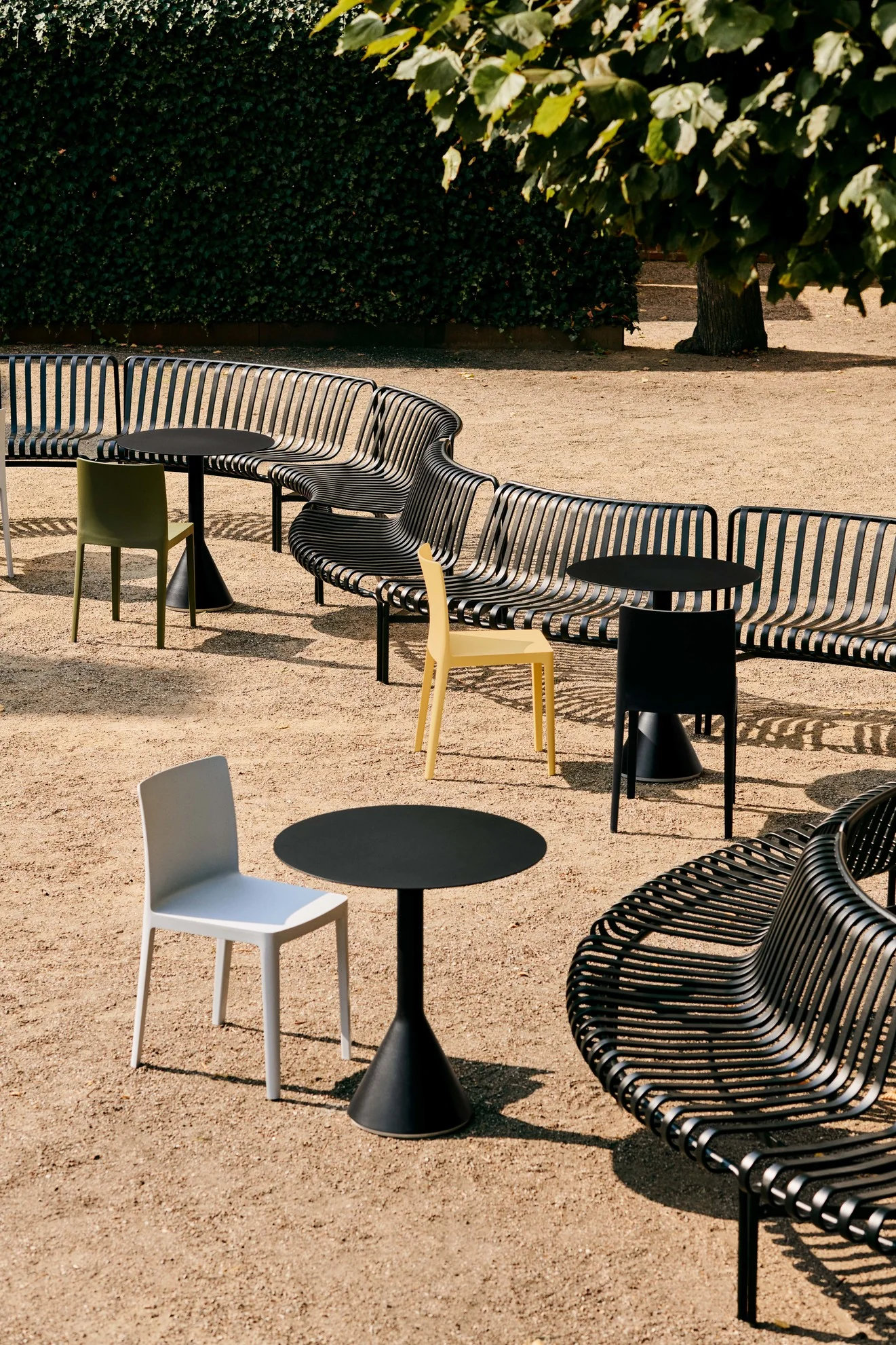 HAY  Palissade Park Dining in-out havebænk - Sky Grey