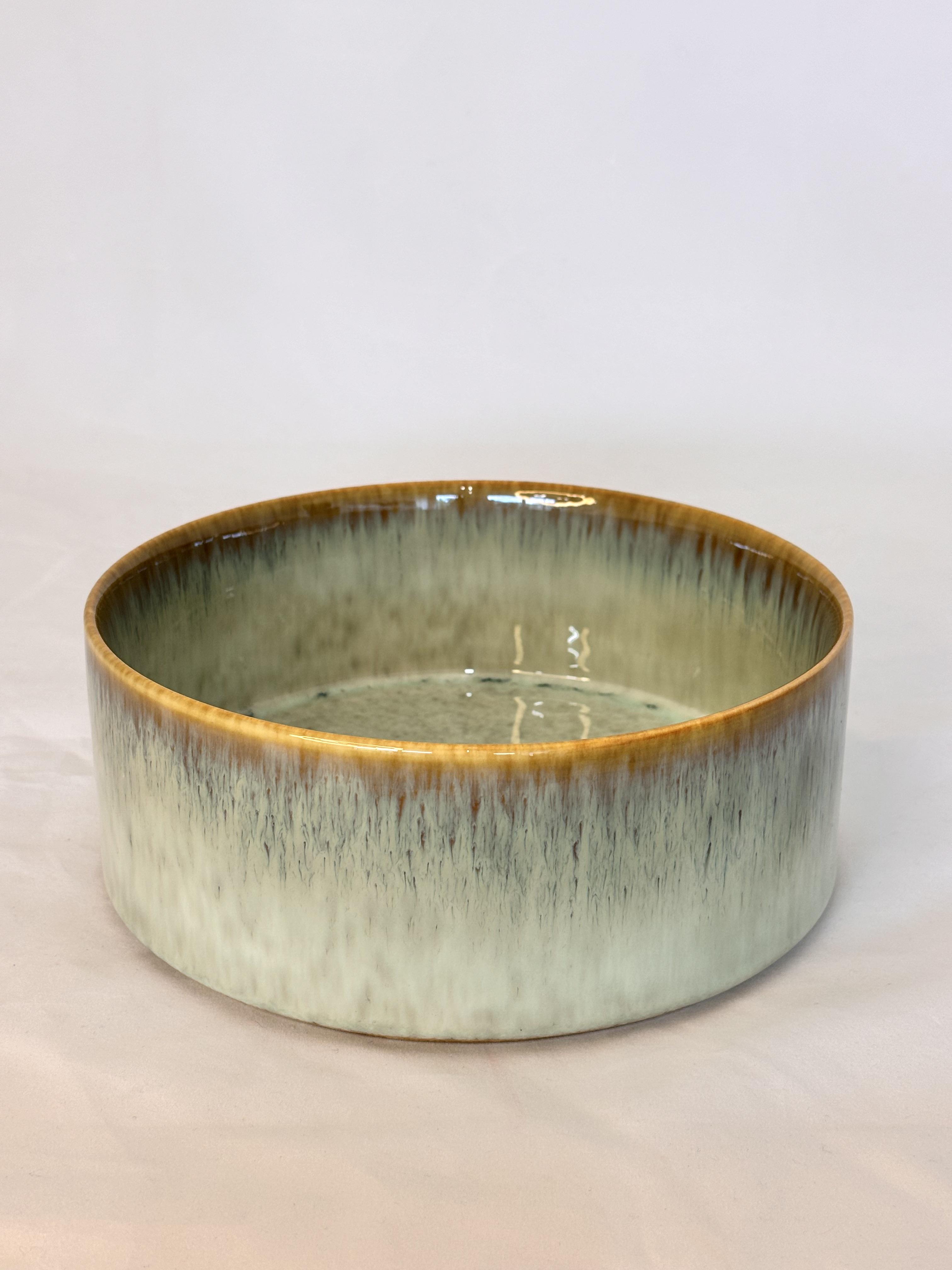 COUPELLE VERT PORCELAINE EMAIL REACTIF 12CM