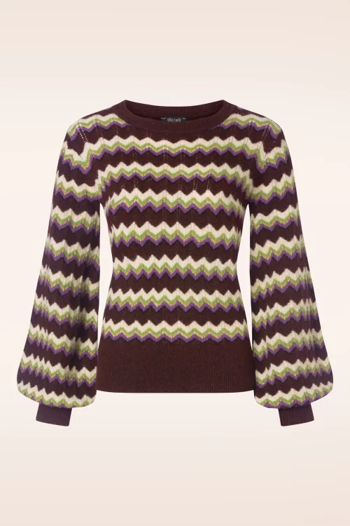 King Louie Gladys bell sleeve sweater in porto rood