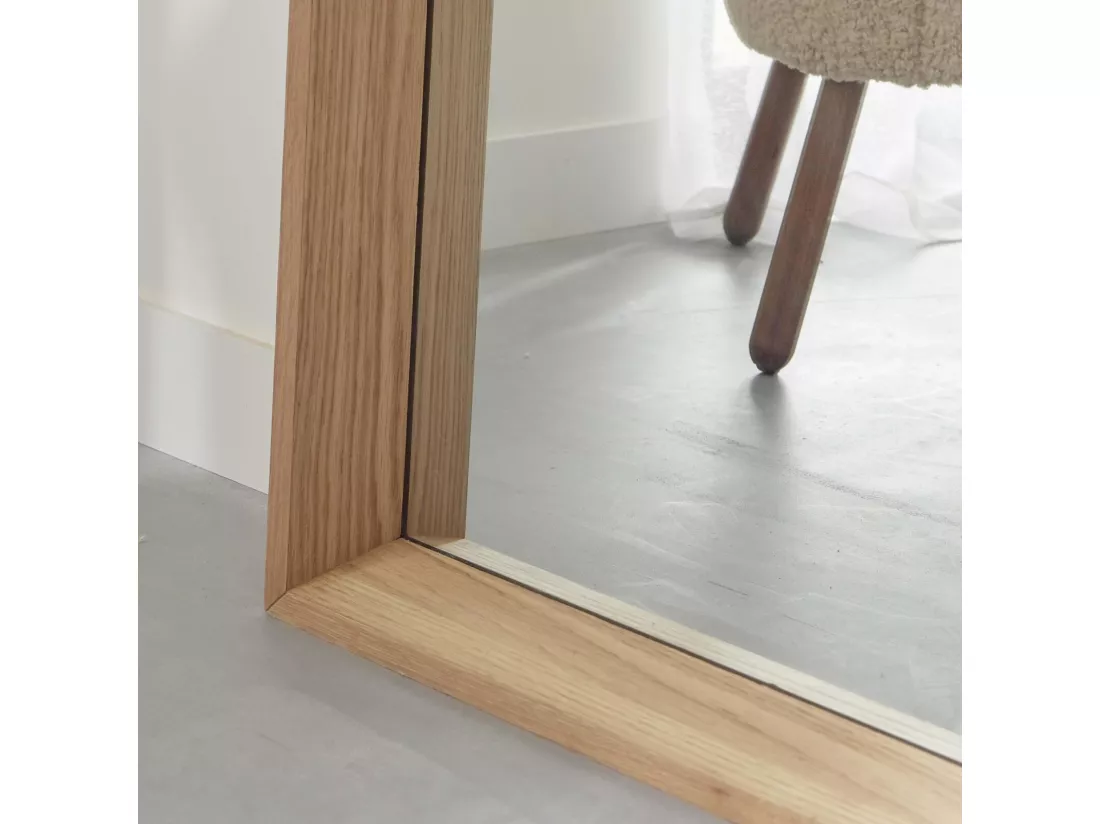 Miroir en chêne rectangulaire 100 x 180 cm GABY