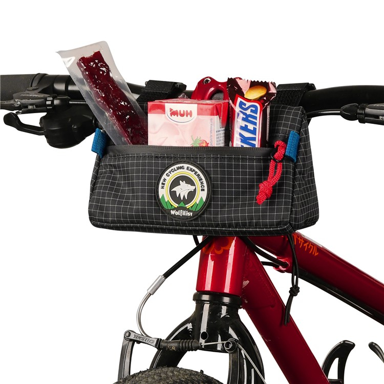 (1L) 20x10cm Wasserabweisende Universal Fahrrad Tasche für die Gravel Bike Lenkstange - Schwarz