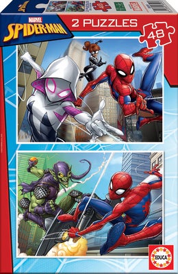 Educa Marvel Spider-Man Puslespill 2x48 Brikker