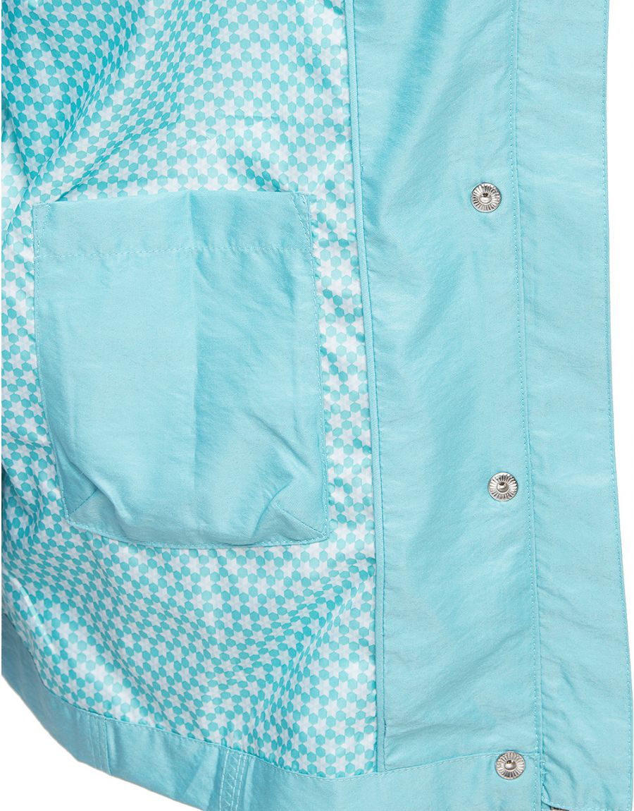 Parka courte turquoise